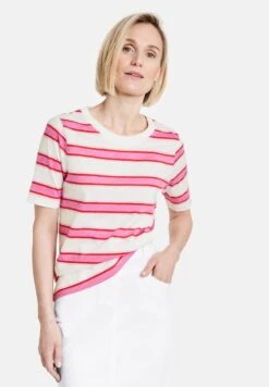 Gerry Weber 1/2 ARM KURZARM - T-Shirt Print - Rot Orange Lila Pink Ringel -Dein Mode Laden d623f90b5450438eb0e3a87f01fb770c