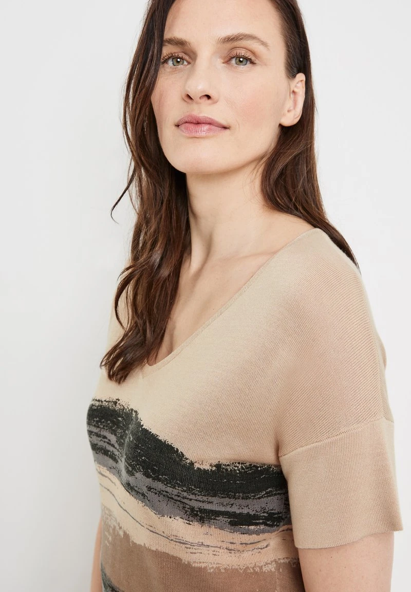 Gerry Weber KURZARM MIT FEINEM - T-Shirt Print - Ecru Weiss Schwarz Streifen 5 Gerry Weber KURZARM MIT FEINEM - T-Shirt Print - Ecru Weiss Schwarz Streifen – Bild 3