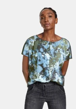 Gerry Weber MIT BEDRUCKTEM VORDERTEIL - T-Shirt Print - Blau Grün Druck -Dein Mode Laden e6daaea2f25e4d5daba3d68b3a9ab31b 1