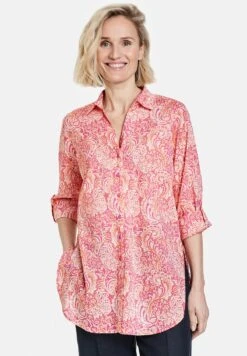 Gerry Weber LANGARM GEMUSTERTE LONG MIT SEITENSCHLITZ - Hemdbluse - Lila Pink Rot Orange Druck -Dein Mode Laden e81ff4b01f66425fb233fa903148d0c2