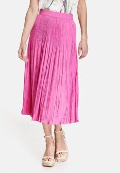 Gerry Weber WEIT MIDI MIT CRINKLE-EFFEKT - Faltenrock - Peony