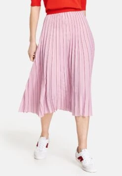 Gerry Weber LANG WEIT MIT DEHNBAREM GUMMIBUND - Faltenrock - Rot Orange Druck