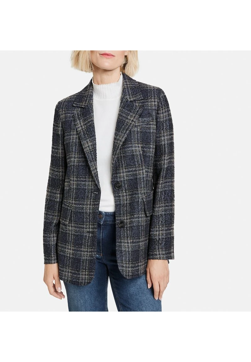 Gerry Weber LANGARM MIT KAROMUSTER - Kurzmantel - Blau Karo 6 Gerry Weber LANGARM MIT KAROMUSTER - Kurzmantel - Blau Karo – Bild 4