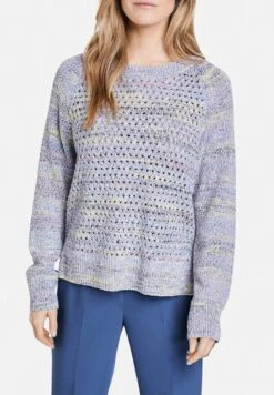 Gerry Weber LANGARM RUNDHALS MIT LOCHMUSTER - Strickpullover - Grey -Dein Mode Laden f42d555a43de4435a70e3eef70a15e86