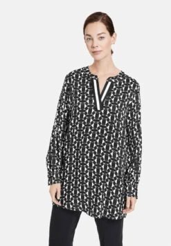 Gerry Weber Bluse - Ecru Weiss Blau Druck